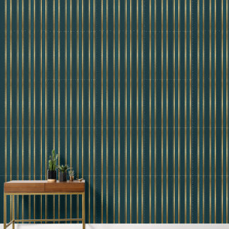 Papier Peint Luxury Blue Green Gold Stripe Wallpaper Pattern