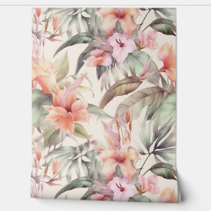 Papier Peint Lys de la forêt tropicale hawaïenne