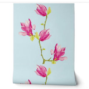 Papier Peint Magnolias Tulipes sur un