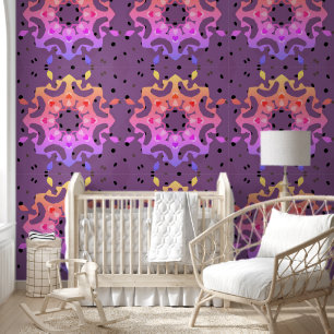 Papier Peint Mandala floral psychédélique