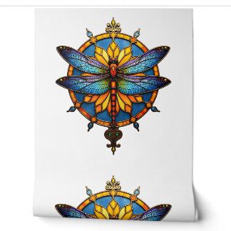 Papier Peint Mandala Libellule Lumineuse Géométrie Sacrée Spiri