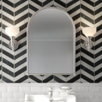 Marbre à motif chevron noir et blanc