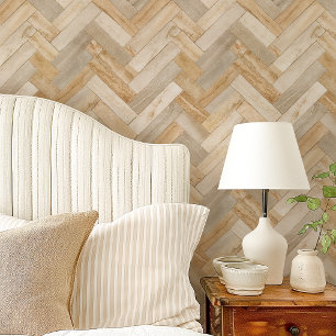 Papier Peint Marbre beige et crème Chevron Herringbone