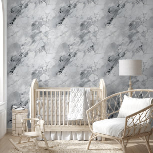 Papier Peint Marbre blanc et noir moderne