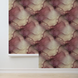 Papier Peint Marbre effet Dusty Rose européen esthétique