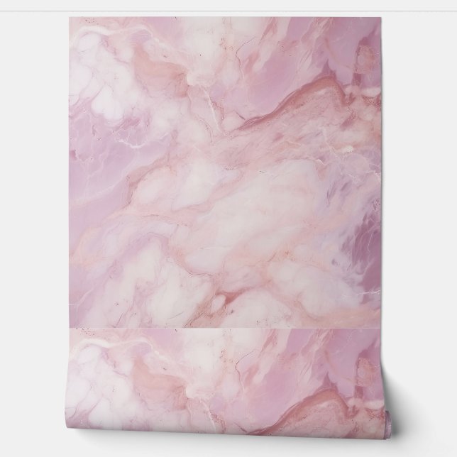 Papier Peint Marbre rose subtil de luxe (Déroulement)