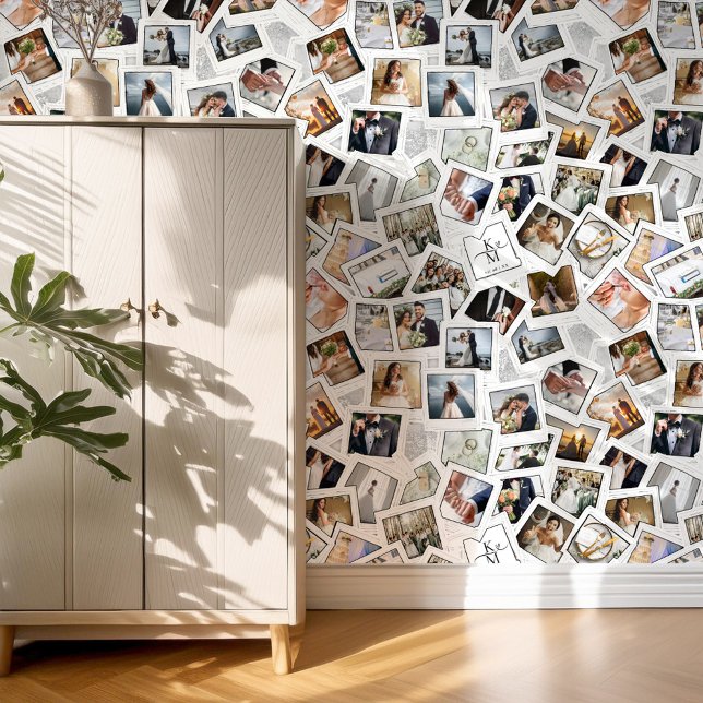 Papier Peint Mariage Keepsaké 30 Photo Collage White ID1065 (Créateur téléchargé)