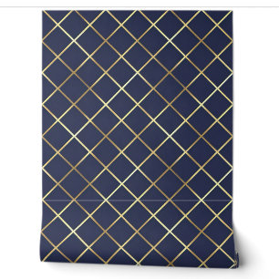 Papier Peint Marine moderne et Gold Diamond Grille