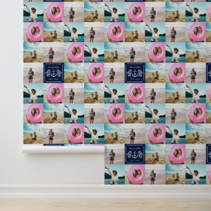 Papier Peint Marine Nautique Monogram Lake House Photo Motif