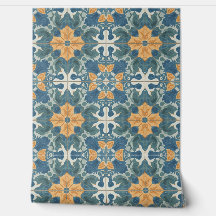 Mediterranean Blue and Gold Pattern