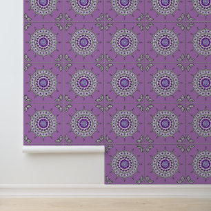 Papier Peint Mehndi Imaginaire Argent