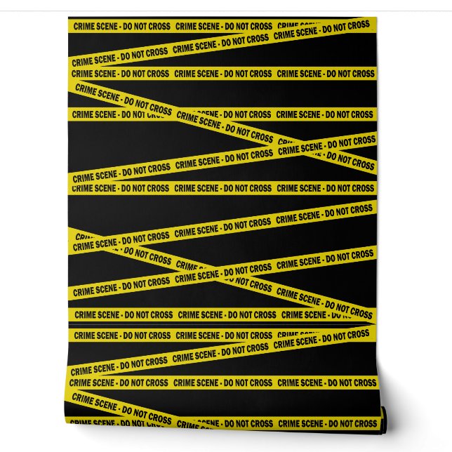 Papier Peint Meurtre Mystère crime scène bande jaune (Déroulement)