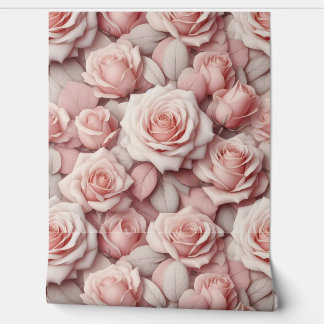 Papier Peint Mieux en Roses roses