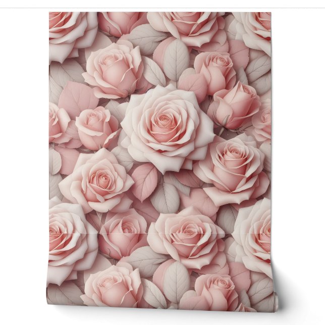 Papier Peint Mieux vaut en rose roses (Déroulement)