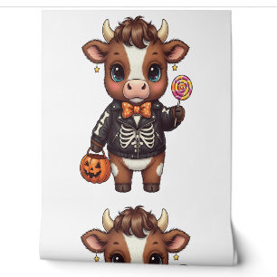 Papier Peint Mignon Drôle de Halloween Highland Cow