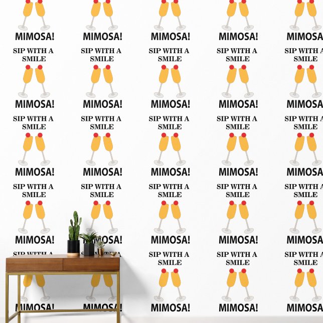 Papier Peint Mimosa Sip Avec Le Sourire Mimosa (Couloir)