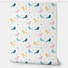 Papier Peint Minimal Scandi Bird Pattern Nursery