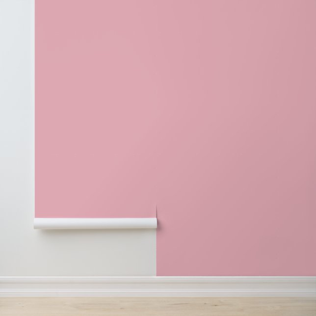 Papier Peint Minimaliste rose pastel rose solide ceinturé (Application)