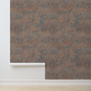 Papier Peint Mocha Mousse Peinture Splatter Brown Crème Turquoi