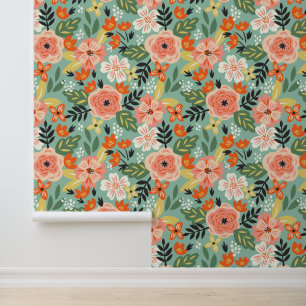 Papier Peint Modèle floral du jardin