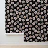 Modèle floral lunaire noir