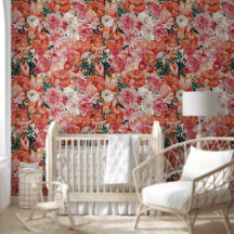 Modèle Floral rose orange