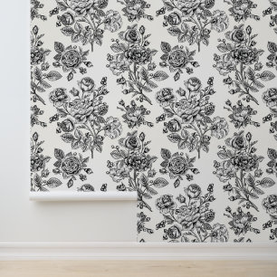 Papier Peint Modèle Floral Rose vintage