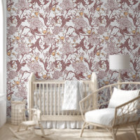 Modèle floral victorien ethnique Conception Vintag