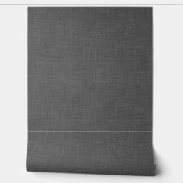 Papier Peint Modern Dark Charcoal Linen Look Texture