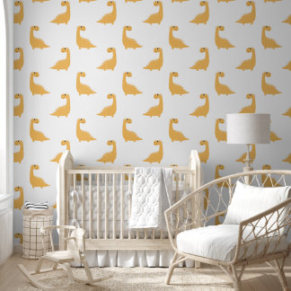 Papier Peint Modern Minimalist Turmeric Dinosaurs