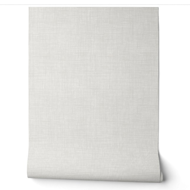 Papier Peint Modern Off White Home Office Linen Look Texture (Déroulement)