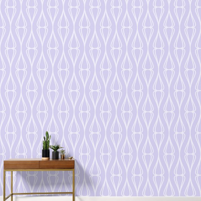 Papier Peint Moderne Gris Pastel violet (Couloir)