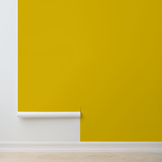 Papier Peint Moderne moutarde jaune uni couleur simple (Application)