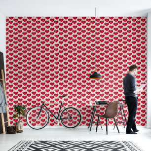 Papier peint moderne Red Apple Motif 2x12 pieds