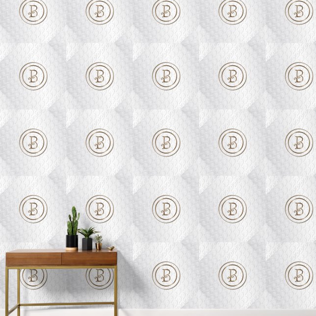 Papier Peint Monogramme "B" (Couloir)