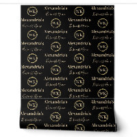 Monogramme personnalisé Black Gold Nom commercial