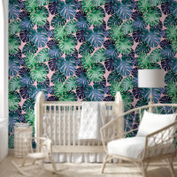 Monstère tropicale verte et Turquoise Feuille