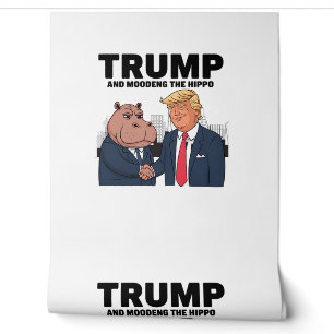 Papier Peint Moo Deng 24 Trump et son hippo pour la campagne B