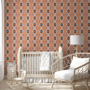 Papier Peint Mosaïque aztèque tribale orientale colorée