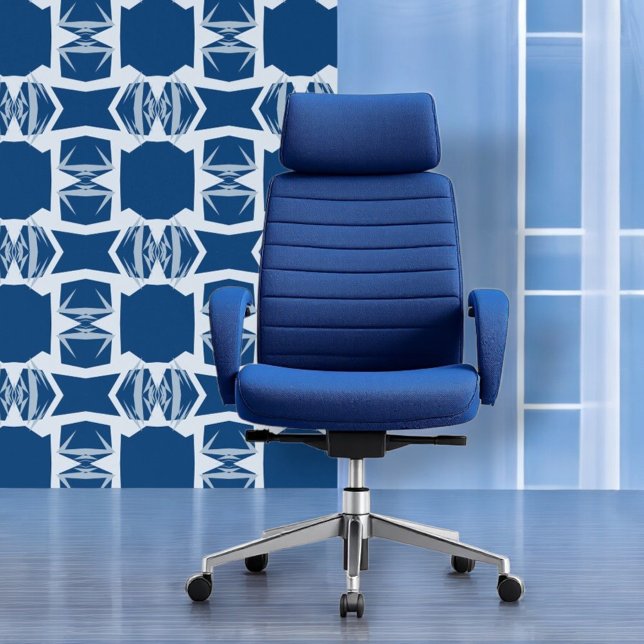 Papier Peint Mosaïque bleue et blanche (Créateur téléchargé)