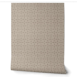 Papier Peint Mosaïque géométrique abstraite taupe à petite éche