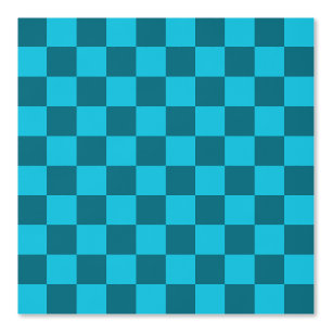 Papier Peint Motif à carreaux sarcelle et turquoise énergisant