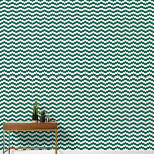 Papier Peint Motif à rayures zig zag Chevron vert sarcelle