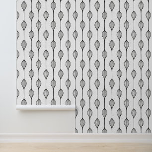 Papier Peint Motif Abstrait moderne noir et blanc