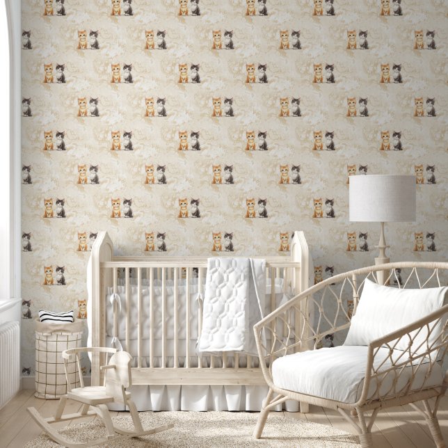 Papier Peint Motif animal cool - Cute Cats 5 (Enfants)