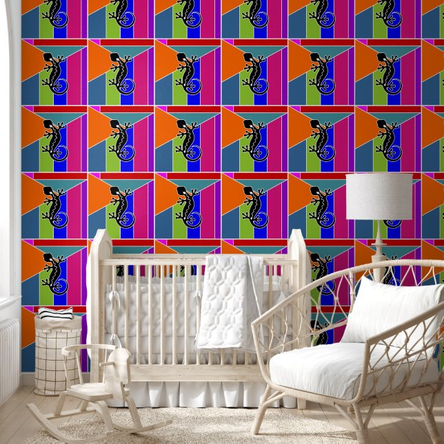 Papier Peint Motif animal cool - Gecko 2 (Enfants)