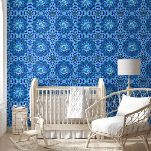 Papier Peint Motif animal cool - Mandala Dolphins 1