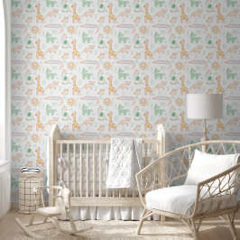 Papier Peint Motif animal sauvage Safari mignon