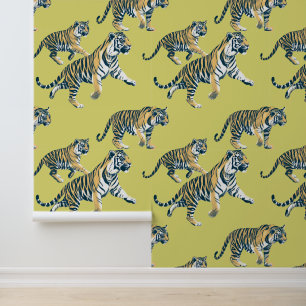 Papier Peint Motif Animalier Tigre Jungle