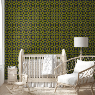 Papier Peint Motif Art Déco en olive et noir